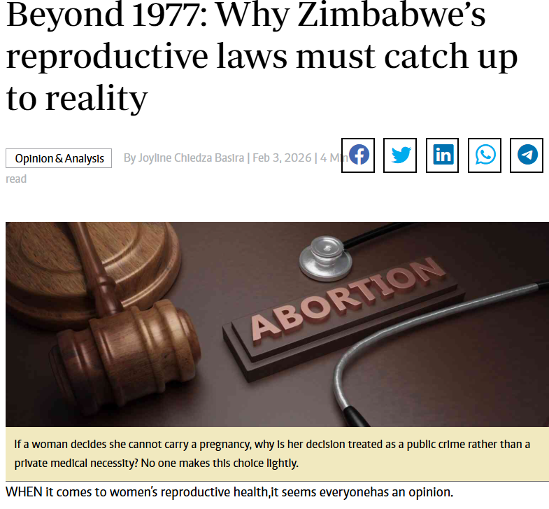 Beyond 1977: Why Zimbabwe's Reproductive Laws Must Catch Up to Reality
